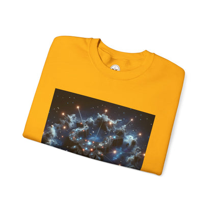 Unisex Heavy Blend™ Crewneck Sweatshirt, Space Bullhead, Taurus Zodiac Design