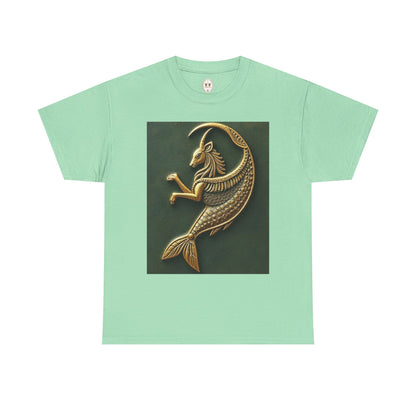 Unisex Heavy Cotton T-Shirt, Capricorn Animal. Symbol, Zodiac Design
