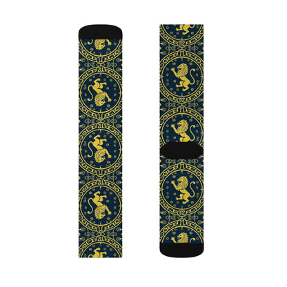 Sublimation Socks, Leo, Zodiac, Pattern