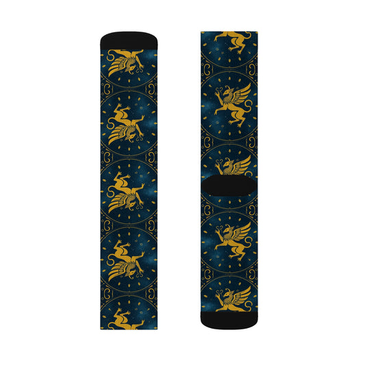 Sublimation Socks, Virgo, Zodiac Pattern
