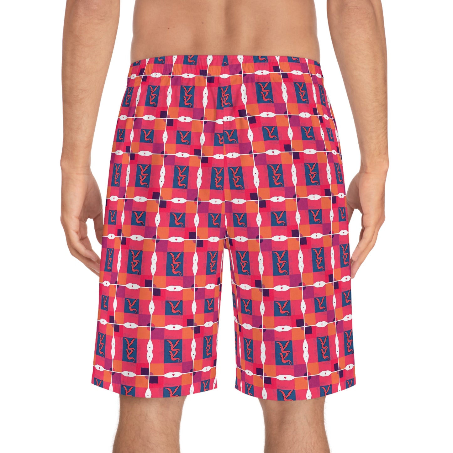 Men's Board Shorts, (AOP), Sagittarius, Zodiac, Shape Pattern