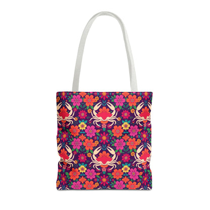 Tote Bag (AOP), Cancer, Zodiac, Flower Pattern