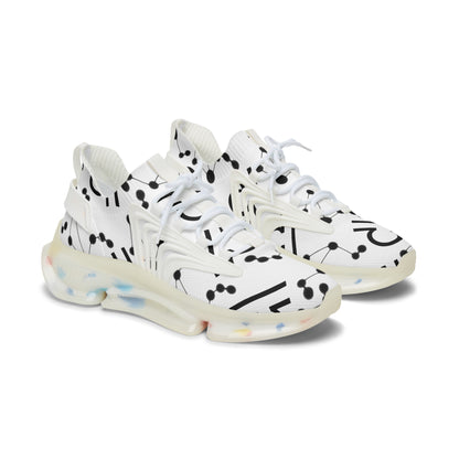 Women's Mesh Sneakers, Constellation & Symbol, Libra Zodiac Sign, AOP