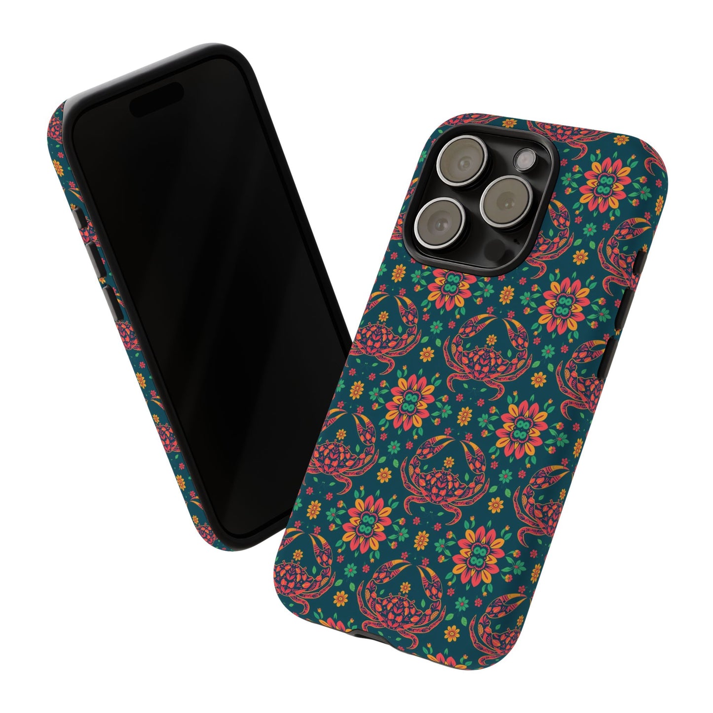 Tough Cases, Cancer, Zodiac v4, Flower Pattern