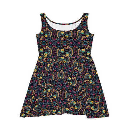 Women's Skater Dress, AOP, Zodiac, Pisces, Pattern