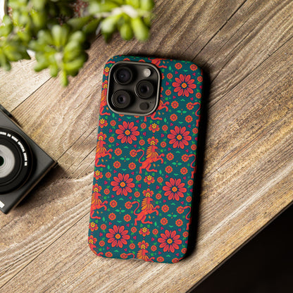 Tough Cases, Leo, Zodiac v2, Flower Pattern