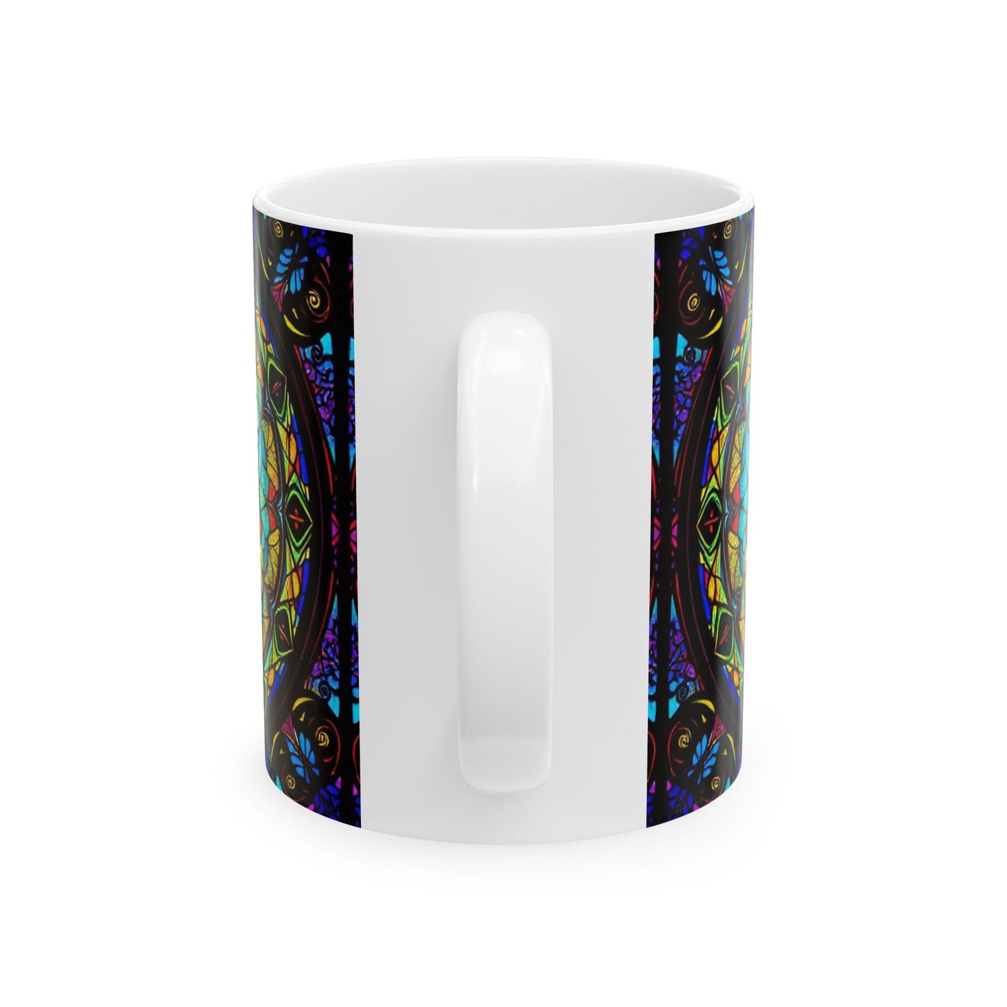 Ceramic Mug, (11oz, 15oz), Ceramic Coffee Mug, AOP, Glass Design v1, Libra Zodiac