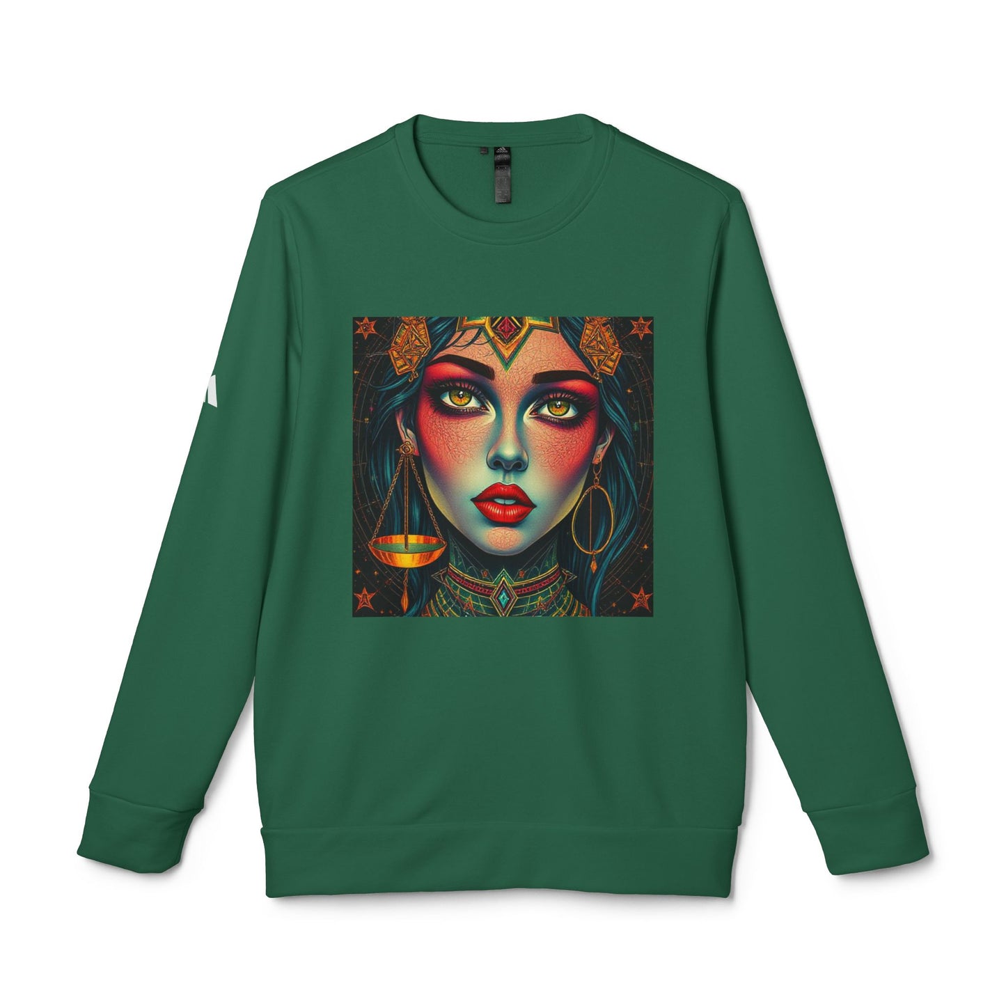 Adidas, Unisex Fleece Crewneck Sweatshirt, Libra, Pop Art v1, Zodiac
