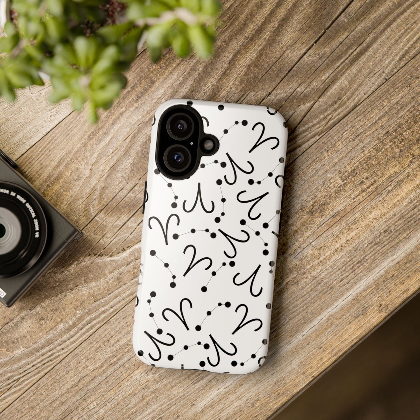 Tough Cases with the Aries Zodiac sign for iPhone, Samsung Galaxy, and Google Pixel devices