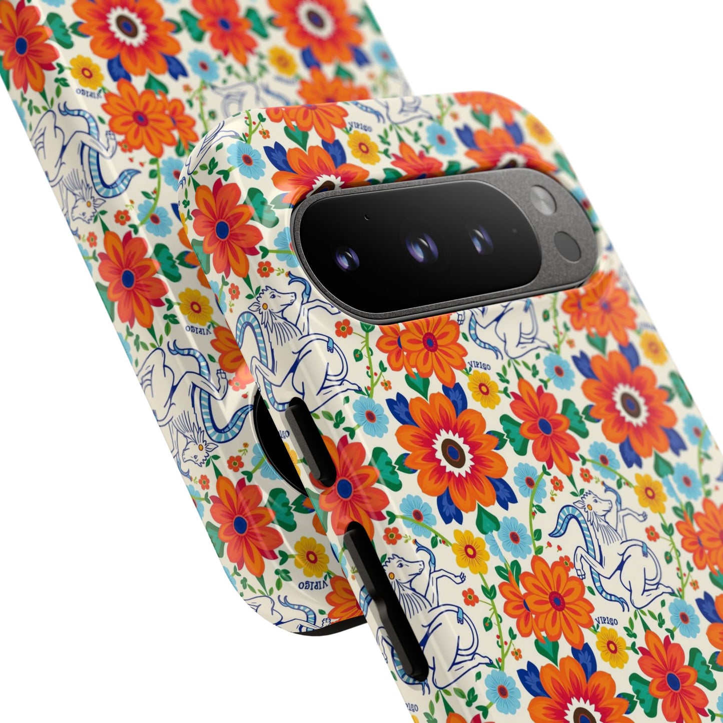 Tough Cases, Virgo, Zodiac v4, Flower Pattern