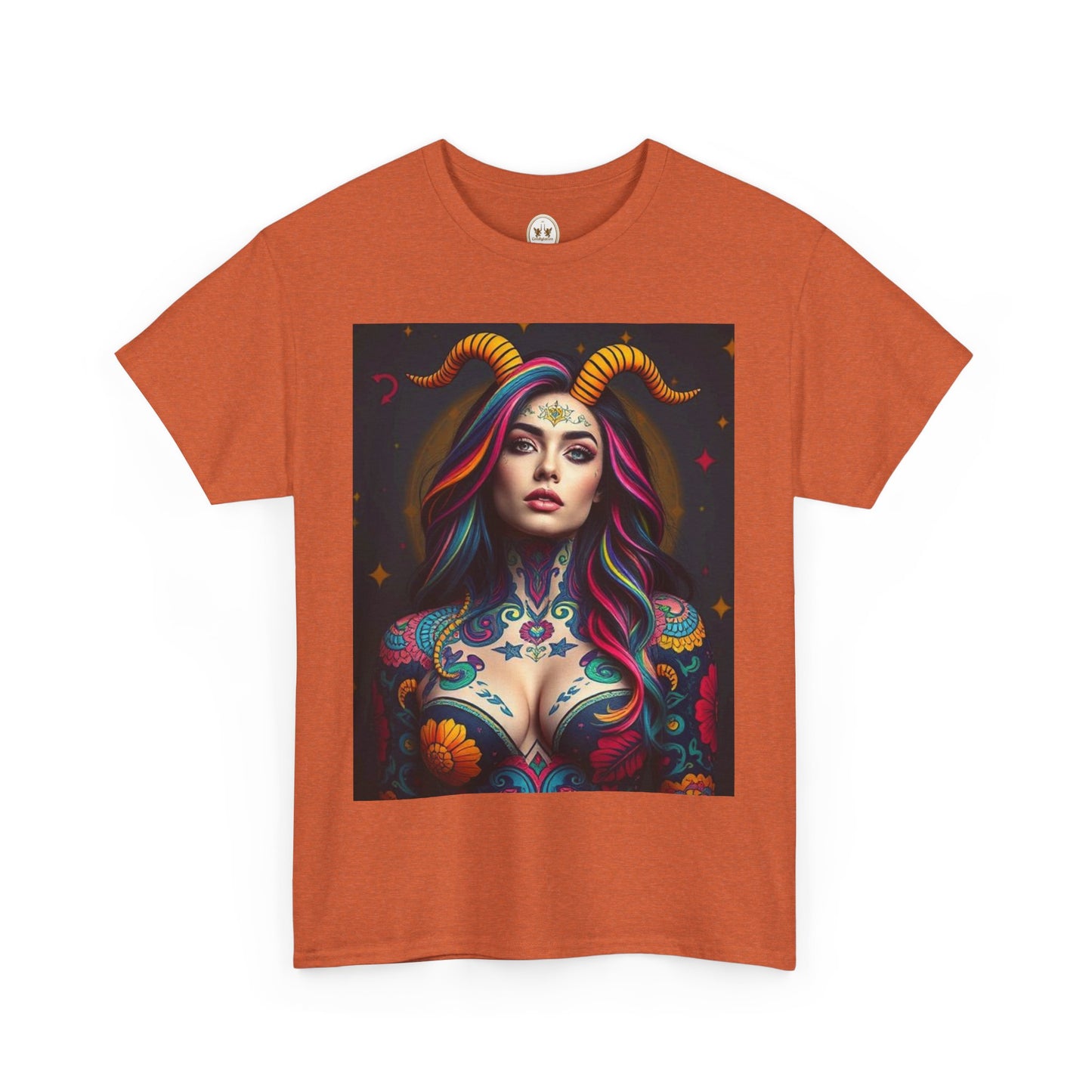 Unisex Heavy Cotton T-Shirt, Capricorn, Zodiac, Sexy Art