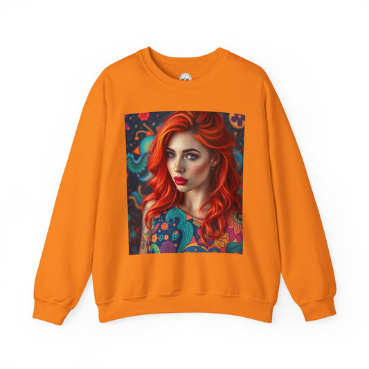 Unisex Heavy Blend™ Crewneck Sweatshirt, Aquarius, Zodiac v1, Sexy Pattern