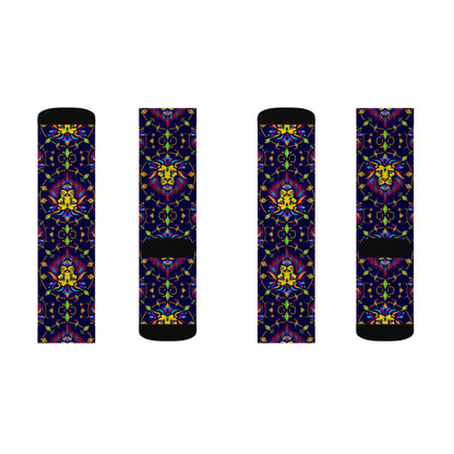 Sublimation Socks, Leo, Zodiac v3, Jewel Pattern