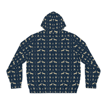 Full-Zip Hoodie (AOP), Capricorn, Zodiac v4, Pattern