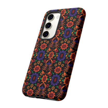 Tough Cases, Scorpio, Zodiac, Flower Pattern