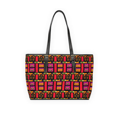 Leather Shoulder Bag, Scorpio, Zodiac v3, Shapes Pattern