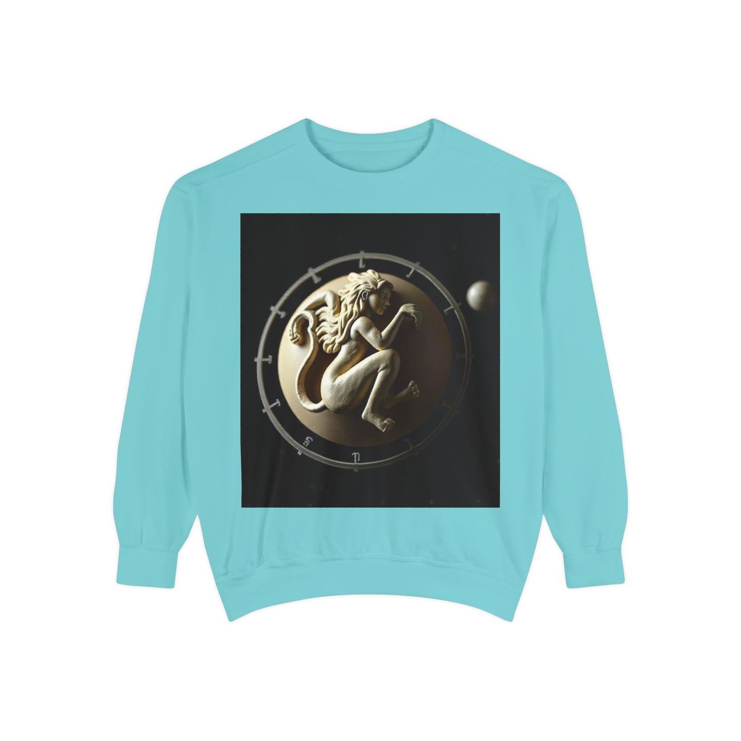 Garment-Dyed Sweatshirt, Unisex, Space Symbol Design, Virgo