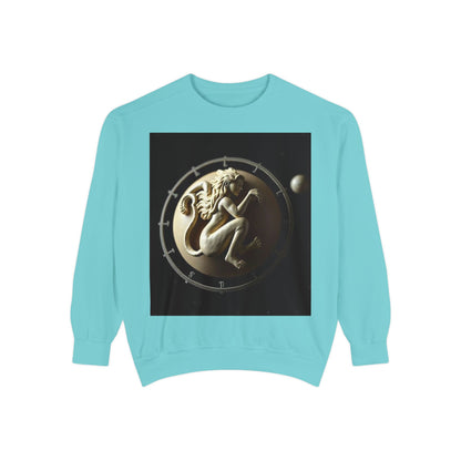 Garment-Dyed Sweatshirt, Unisex, Space Symbol Design, Virgo