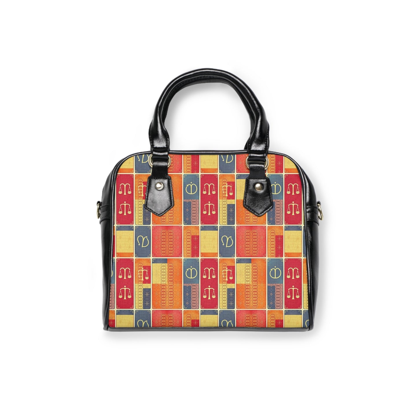Shoulder Handbag, Libra, Zodiac, Shapes Pattern