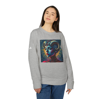Adidas, Unisex Fleece Crewneck Sweatshirt, Aries, Pop Art, Zodiac