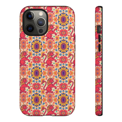 Tough Cases, Leo, Zodiac v1, Flower Pattern