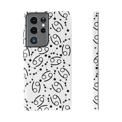 Tough Cases with the Cancer Zodiac sign for iPhone, Samsung Galaxy, and Google Pixel devices