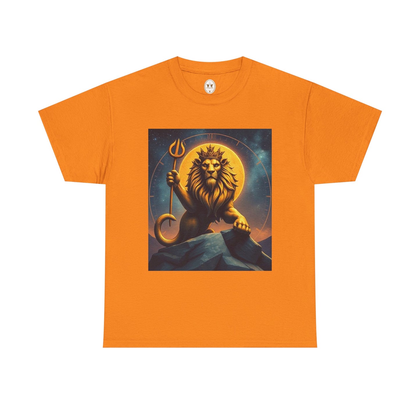 Unisex Heavy Cotton T-Shirt, King of Lion v3, Leo Zodiac Design