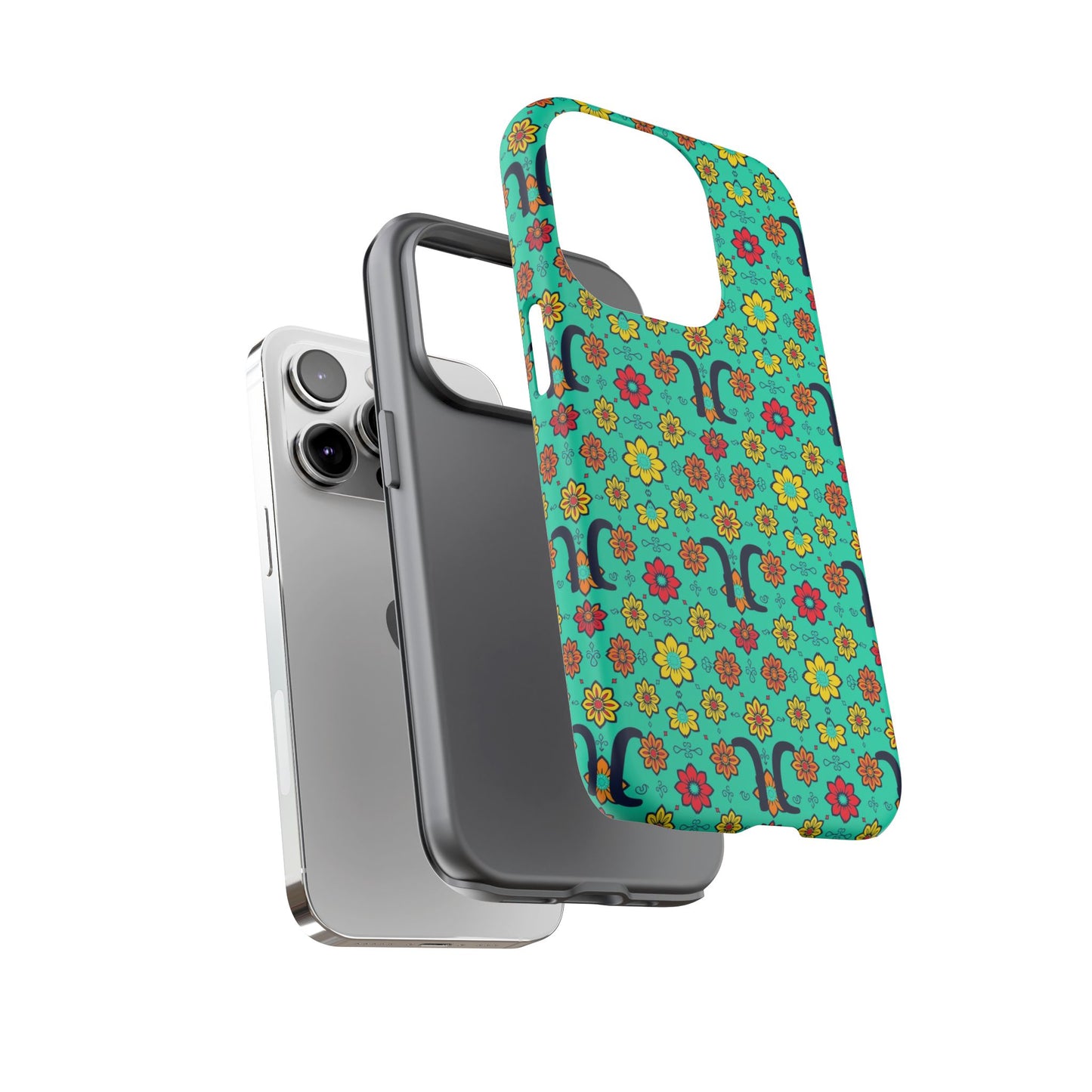 Tough Cases, Aquarius, Zodiac v2, Flower Pattern