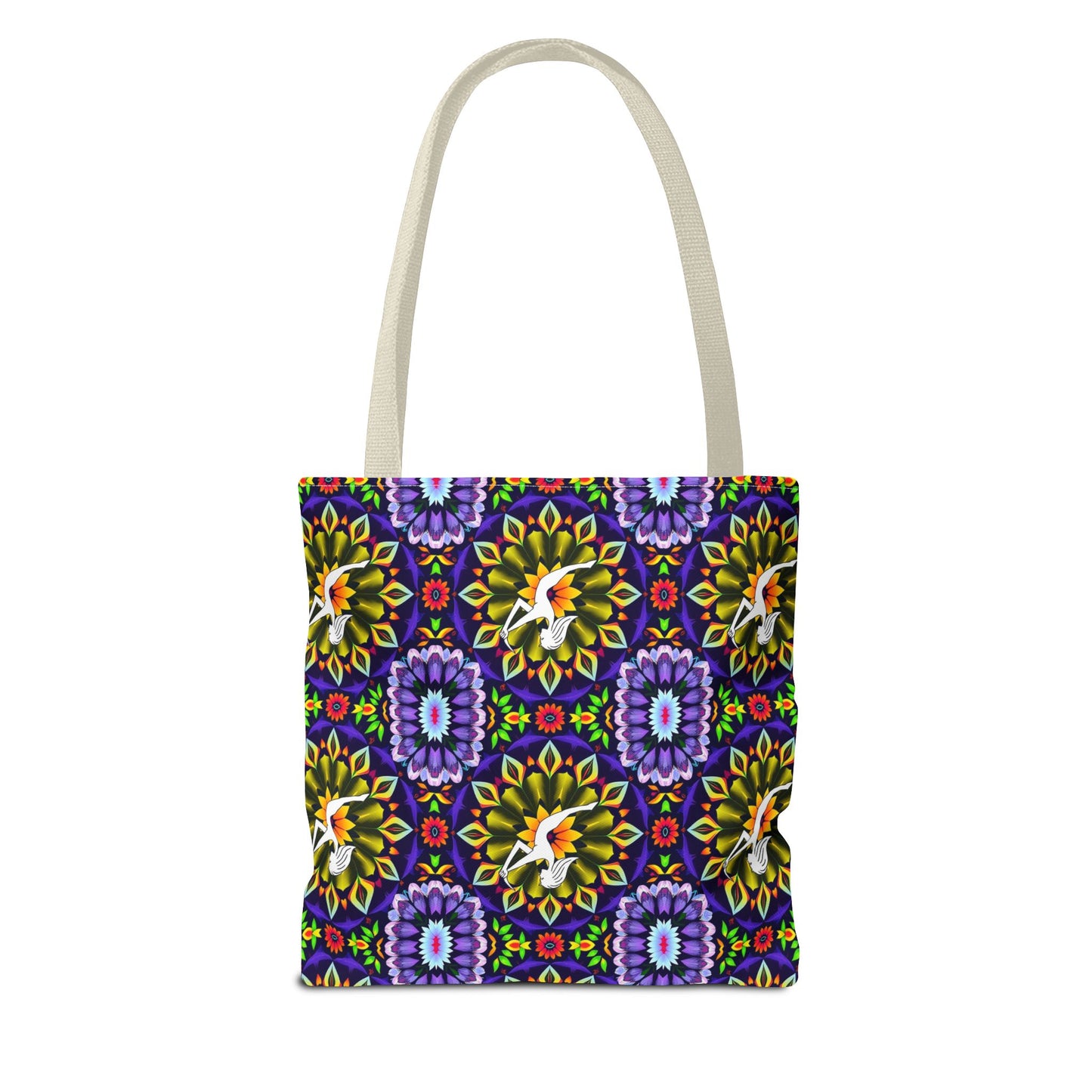 Tote Bag (AOP), Sagittarius, Zodiac v2, Flower Pattern