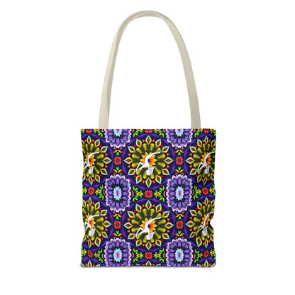 Tote Bag (AOP), Sagittarius, Zodiac v2, Flower Pattern