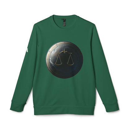Adidas, Unisex Fleece Crewneck Sweatshirt, Libra, Planet Symbol, Zodiac