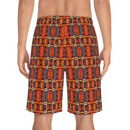 Men's Board Shorts, (AOP), Virgo, Zodiac v1, Shape Pattern