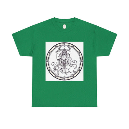 Unisex Heavy Cotton T-Shirt, Bull Centaur v1, Taurus Zodiac Design