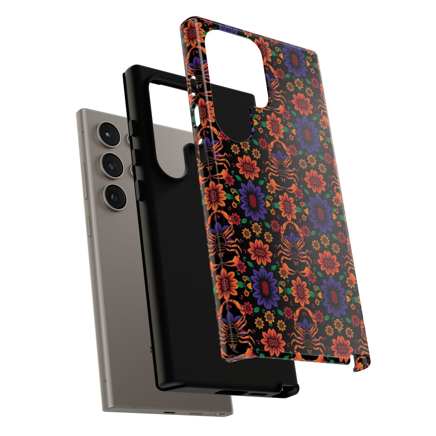 Tough Cases, Scorpio, Zodiac, Flower Pattern
