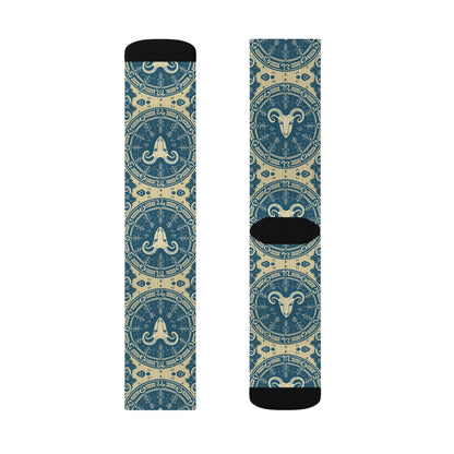 Sublimation Socks, Aries, Zodiac v1, Pattern