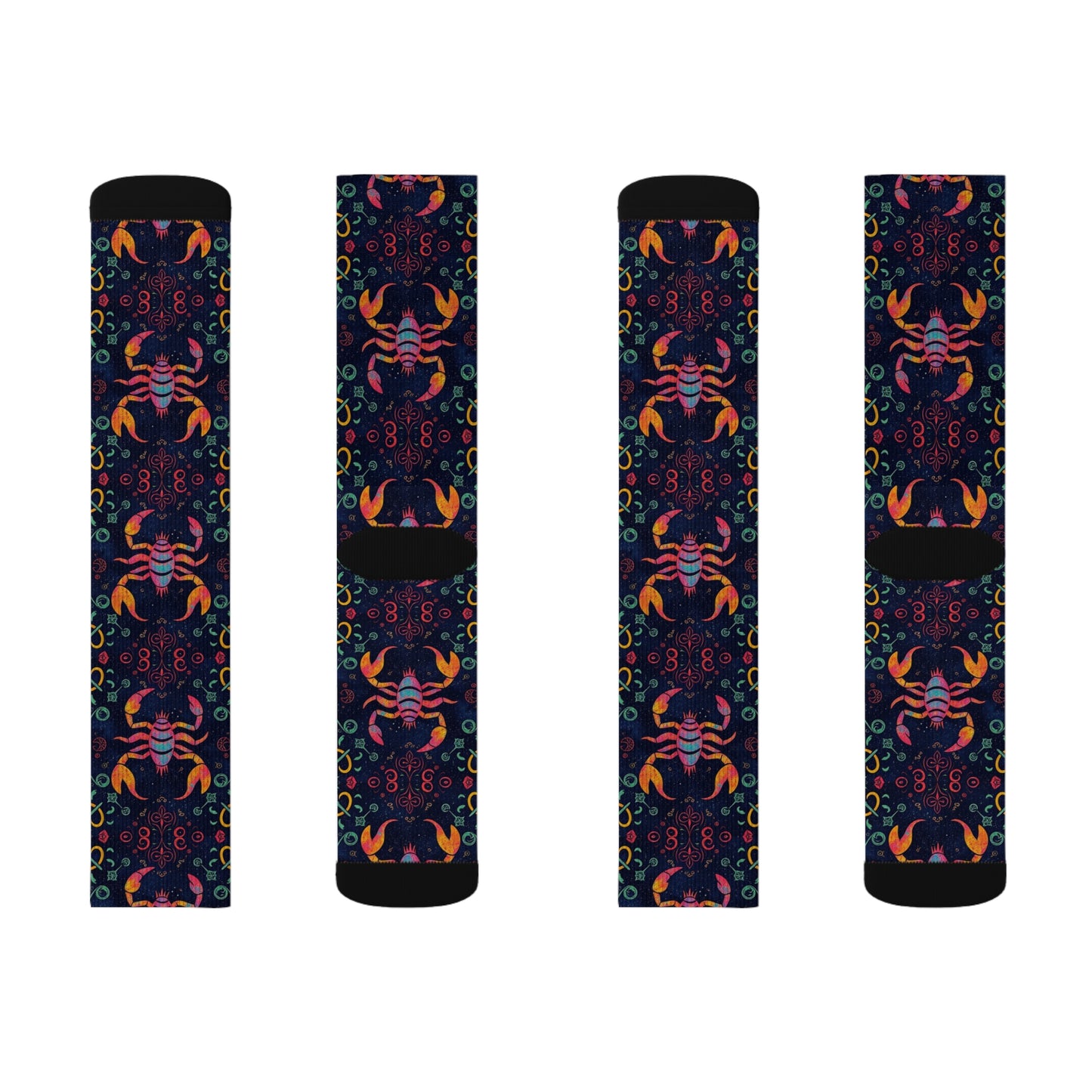 Sublimation Socks, Scorpio, Zodiac v3, Pattern