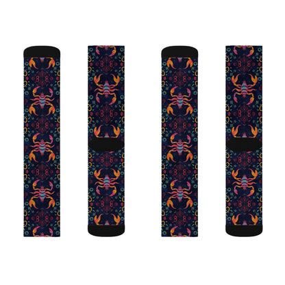 Sublimation Socks, Scorpio, Zodiac v3, Pattern