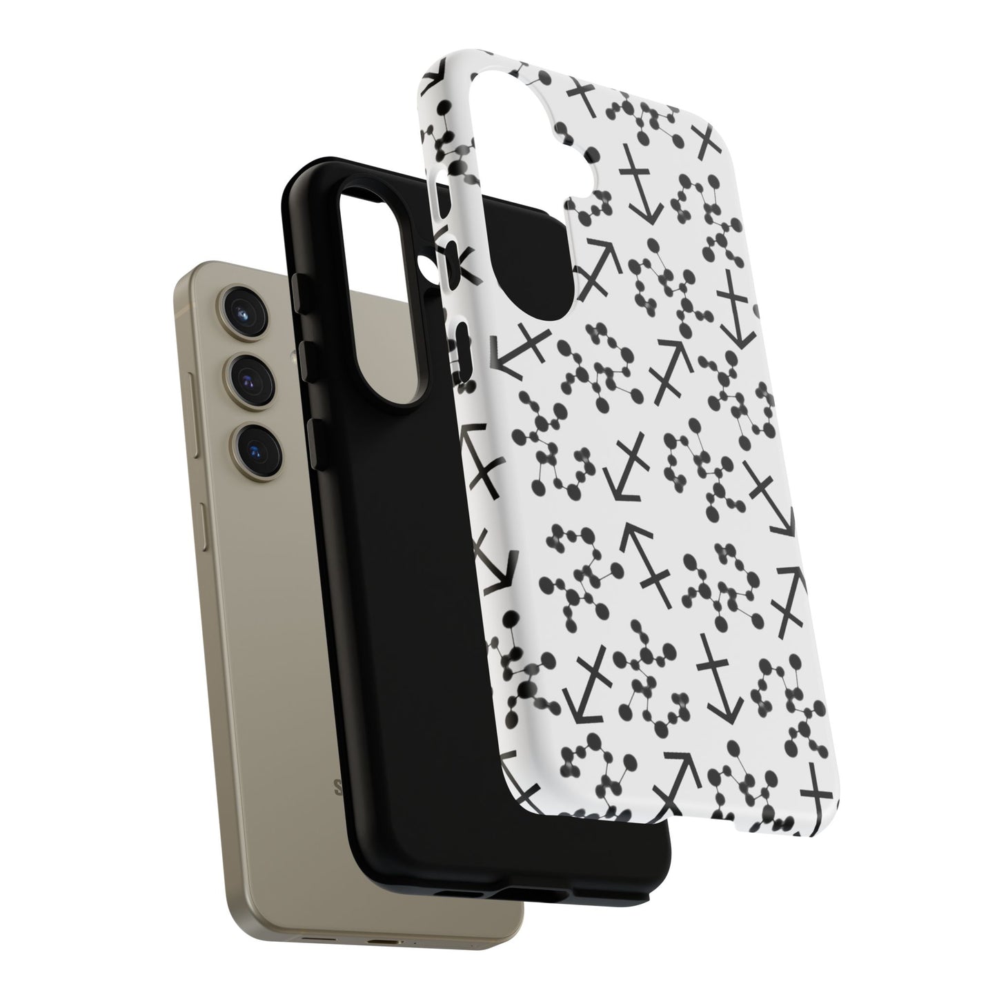 Tough Cases with the Sagittarius Zodiac sign for iPhone, Samsung Galaxy, and Google Pixel devices