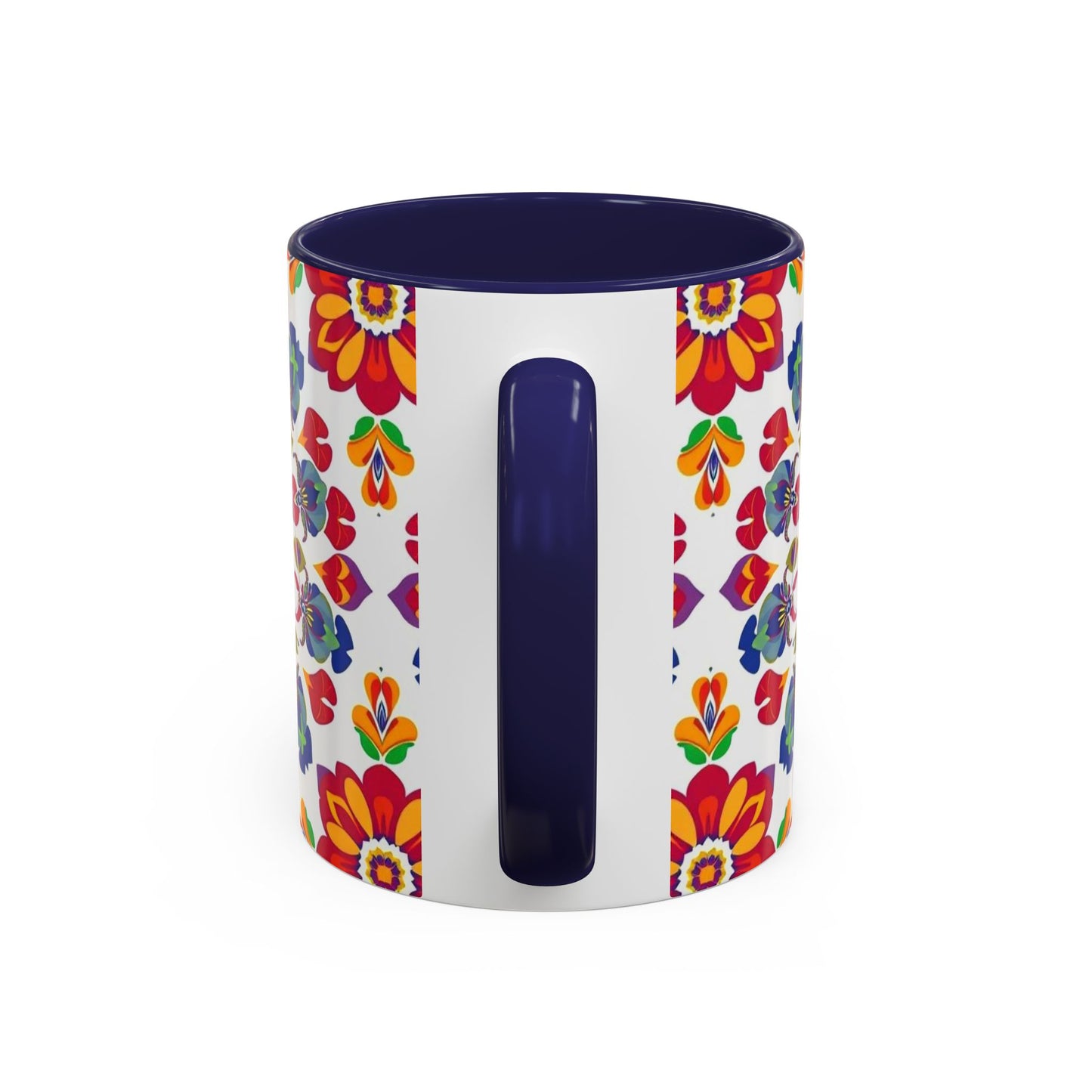 Accent Coffee Mug, Libra, Zodiac v1, Flower Pattern, (11, 15oz)