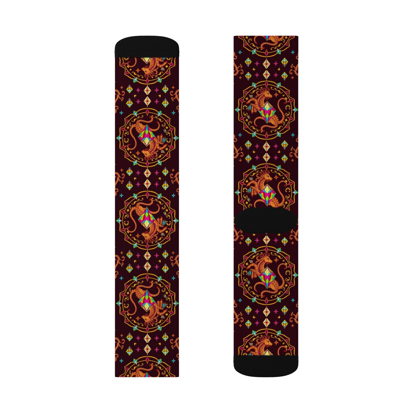 Sublimation Socks, Virgo, Zodiac v1, Jewel Pattern