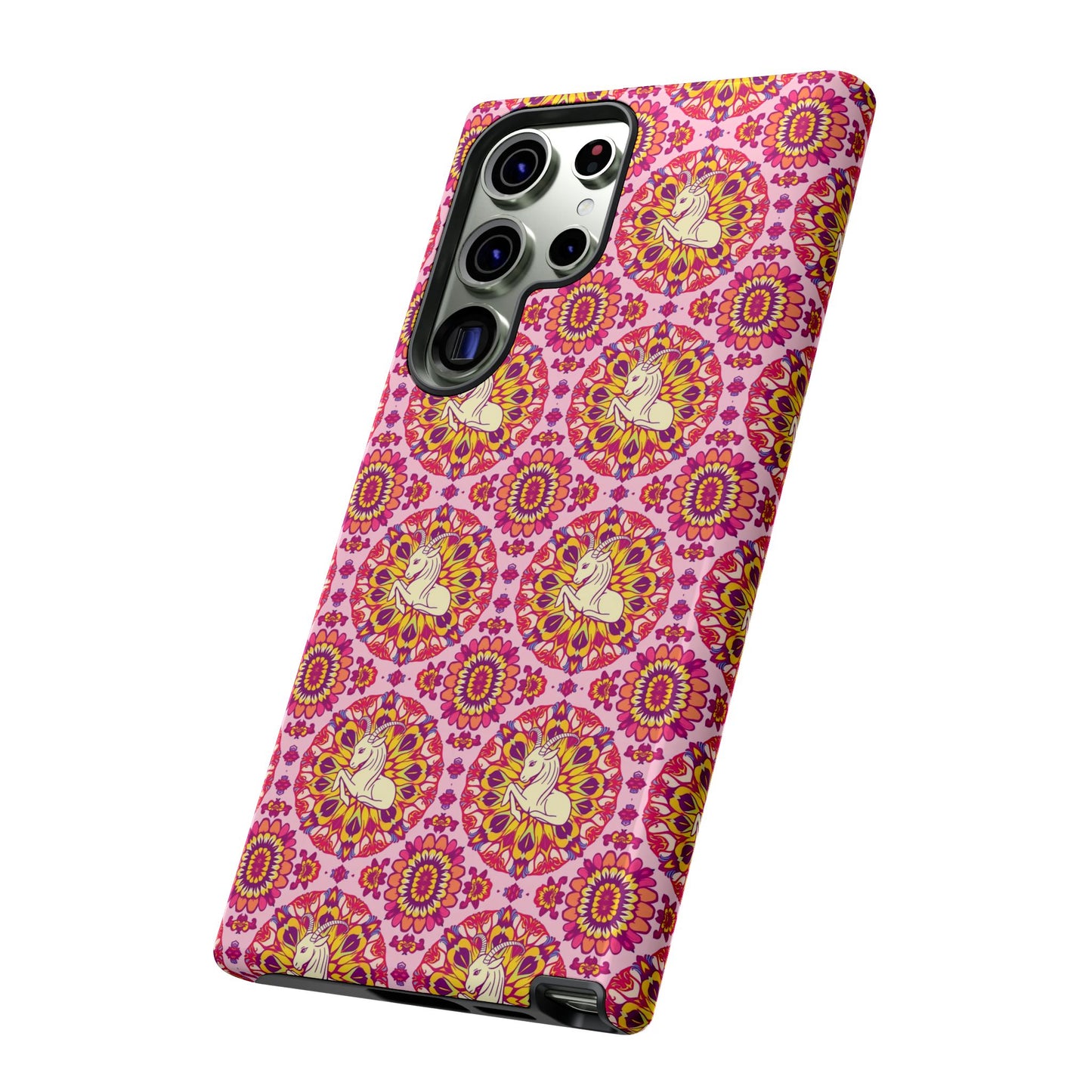 Tough Cases, Capricorn, Zodiac v4, Flower Pattern