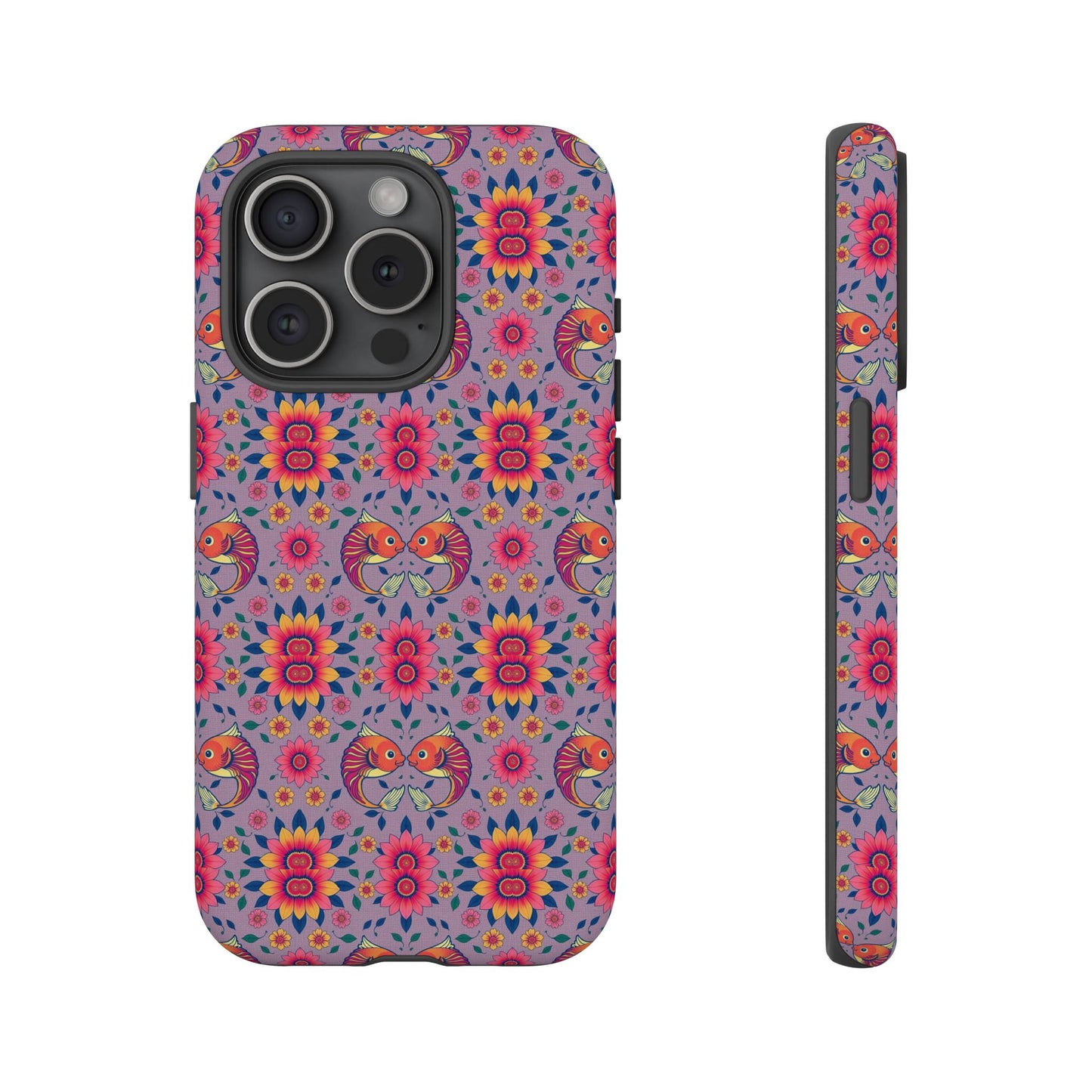 Tough Cases, Pisces, Zodiac v3, Flower Pattern