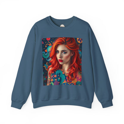 Unisex Heavy Blend™ Crewneck Sweatshirt, Aquarius, Zodiac v1, Sexy Pattern