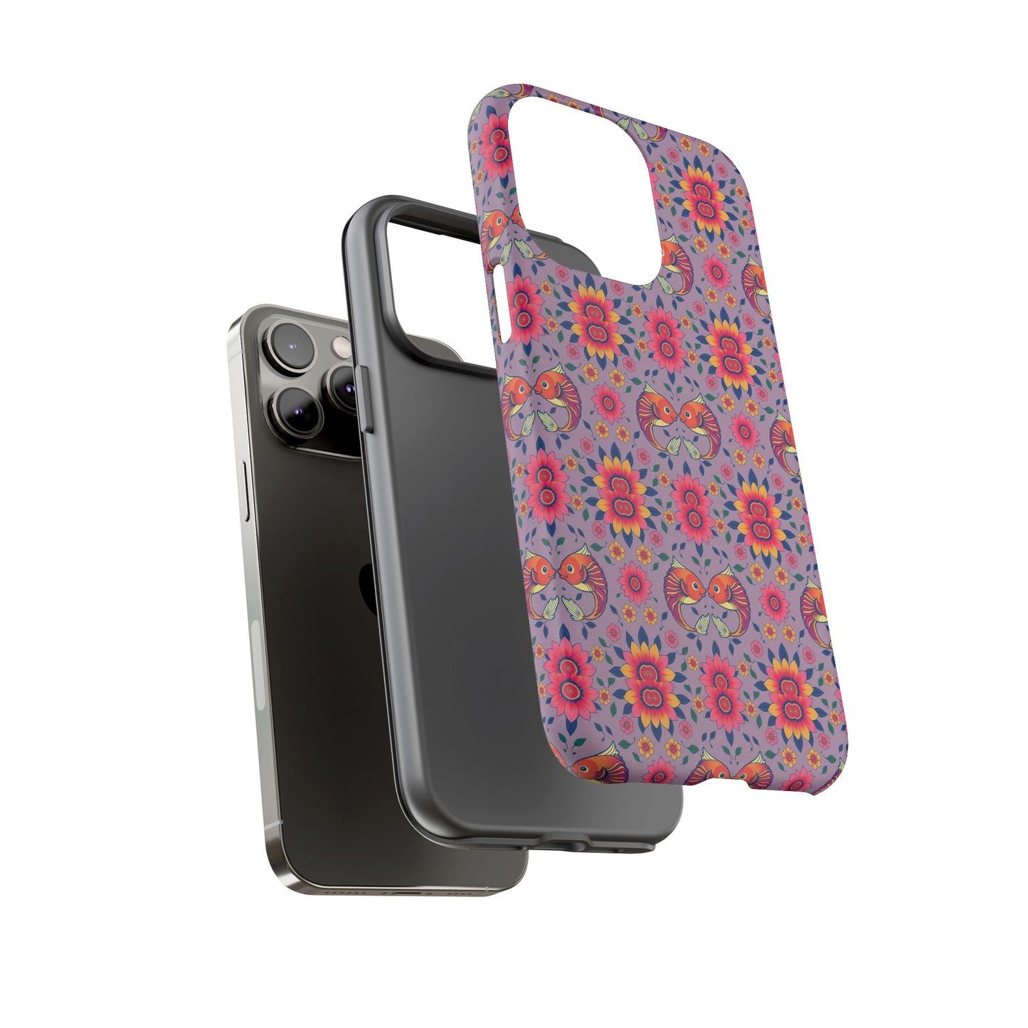 Tough Cases, Pisces, Zodiac v3, Flower Pattern