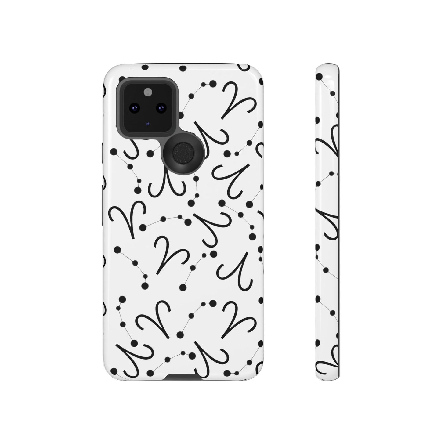 Tough Cases with the Aries Zodiac sign for iPhone, Samsung Galaxy, and Google Pixel devices