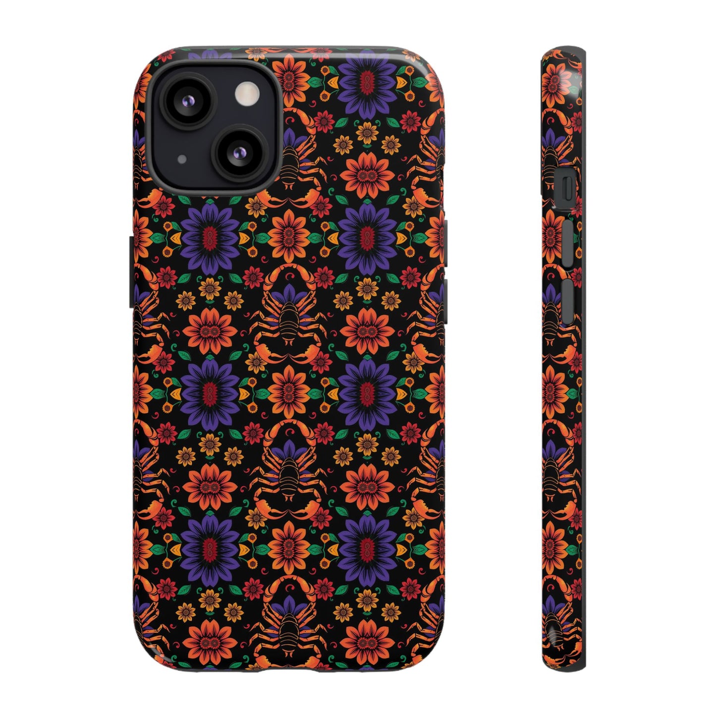 Tough Cases, Scorpio, Zodiac, Flower Pattern