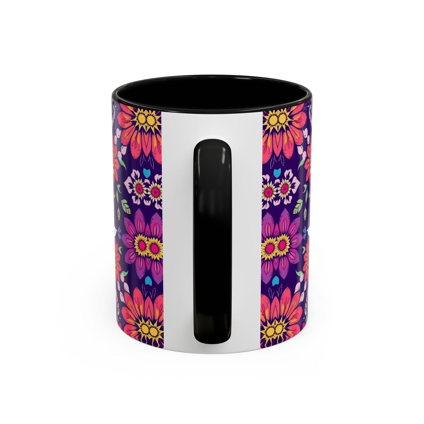 Accent Coffee Mug, Libra, Zodiac v3, Flower Pattern, (11, 15oz)