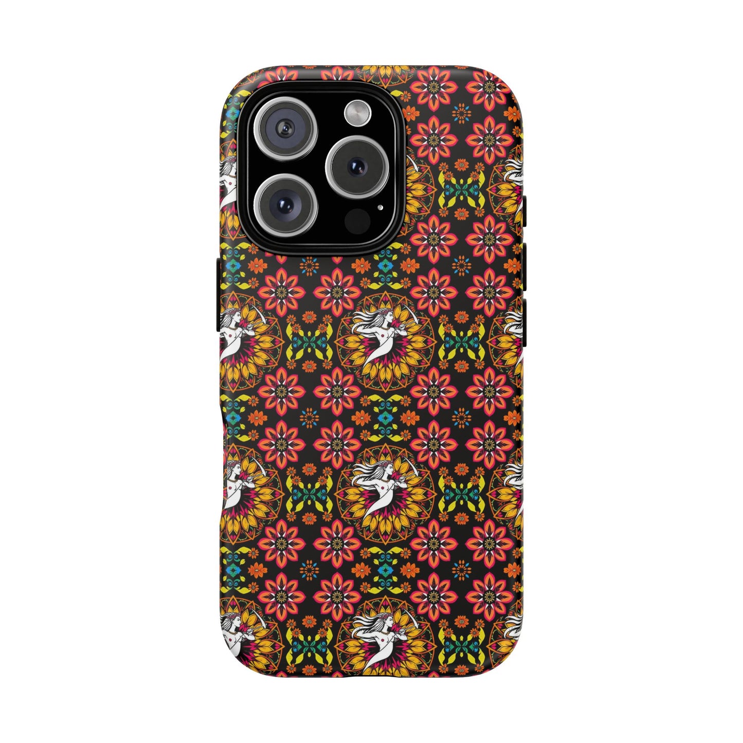Tough Cases, Sagittarius, Zodiac v2, Flower Pattern