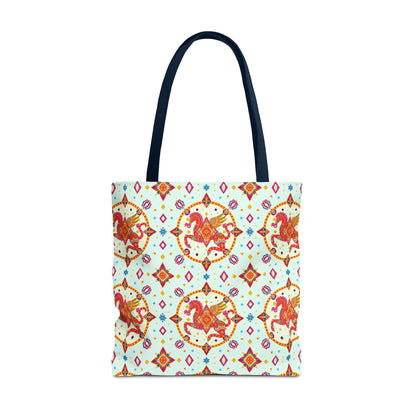 Tote Bag (AOP), Aquarius, Zodiac v1, Jewel Pattern