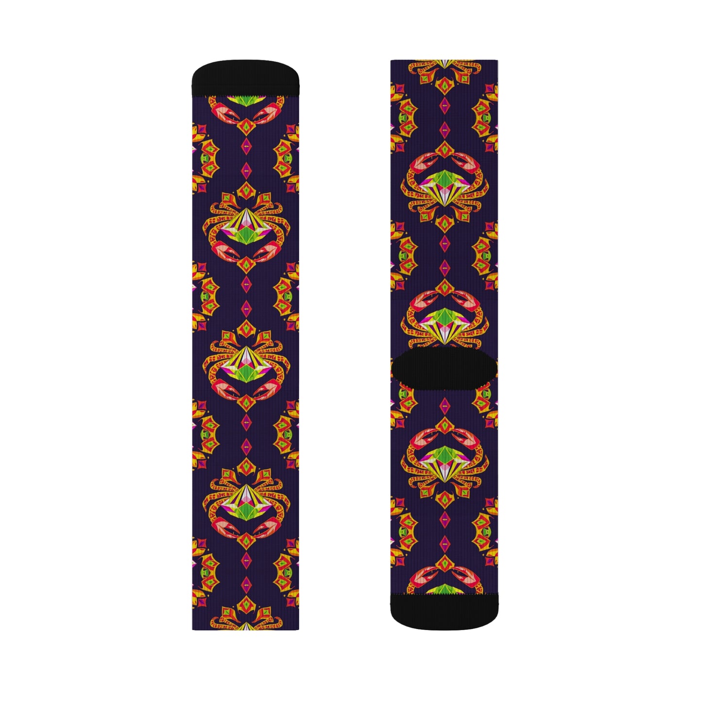 Sublimation Socks, Cancer, Zodiac  v4, Jewel Pattern